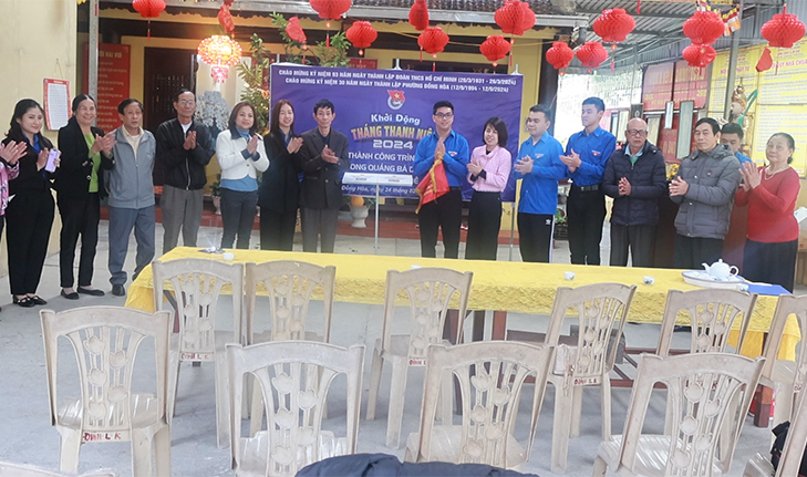 Đoàn phường Đồng Hòa ra mắt Công trình thanh niên “Chuyển đổi số trong quảng bá di tích lịch sử - văn hóa” Đình Lãm Khê