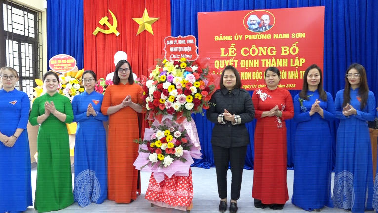 Thành lập Chi bộ Lớp Mầm non độc lập Ngôi nhà trẻ thơ trực thuộc Đảng bộ phường Nam Sơn