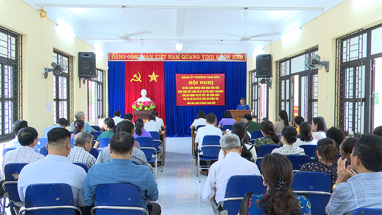 Đảng uỷ phường Nam Sơn sơ kết đánh giá tình hình thực hiện Kết luận số 01 –của Bộ Chính trị về “Đẩy mạnh học tập và làm theo tư tưởng, đạo đức, phong cách Hồ Chí Minh” từ năm 2022 đến năm 2024