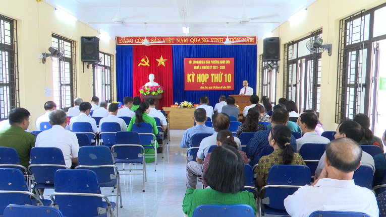 Kỳ họp thứ 10 HĐND phường Nam Sơn khoá V, nhiệm kỳ 2021 2026