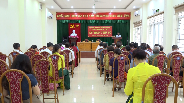 Kỳ họp thứ 10 HĐND phường Ngọc Sơn khóa VI nhiệm kỳ 2021 - 2026