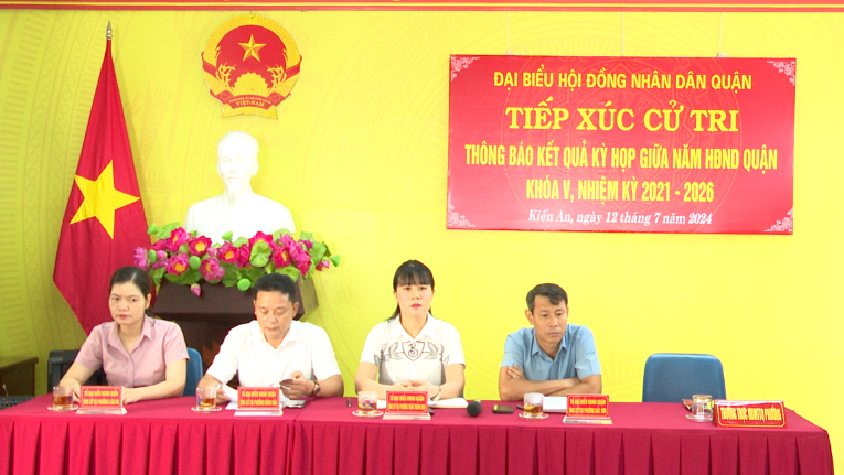 Đại biểu HĐND quận tiếp xúc cử tri các phường: Trần Thành Ngọ, Bắc Sơn, Đồng Hoà, Quán Trữ, Lãm Hà thông báo kết quả kỳ họp giữa năm 2024 HĐND quận khóa 5