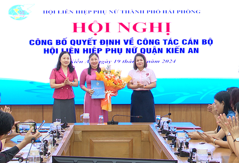 Đồng chí Hoàng Thị Minh Thúy - Ủy viên Quận ủy, Trưởng phòng Văn hóa và Thông tin quận Kiến An giữ chức vụ Chủ tịch Hội Liên hiệp Phụ nữ quận 