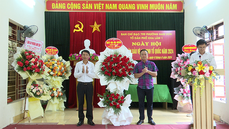 Tổ dân phố Kha Lâm 1 (phường Nam Sơn) tổ chức “Ngày hội Toàn dân bảo vệ an ninh Tổ quốc”