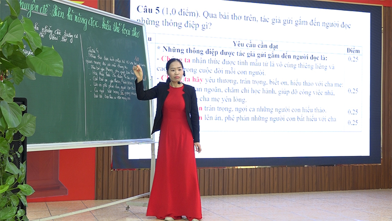 Trường THCS Trần Hưng Đạo thực hiện chuyên đề cấp quận môn Ngữ văn 9 “Dạy học theo định hướng phát triển phẩm chất và năng lực học sinh qua tiết rèn kỹ năng đọc hiểu thơ”