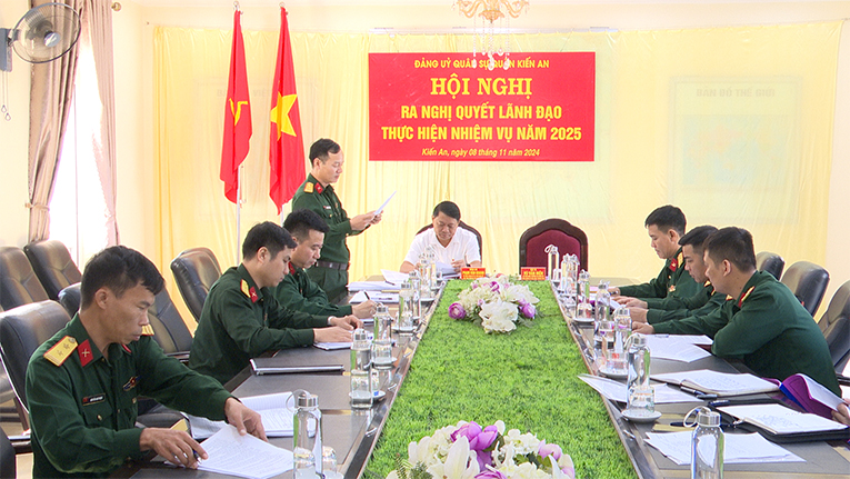 Hội nghị Đảng uỷ Quân sự quận ra Nghị quyết lãnh đạo thực hiện nhiệm vụ năm 2025